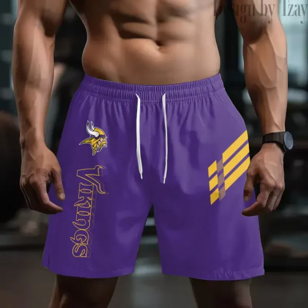 Minnesota Vikings Casual Men's Drawstring Shorts Trending 2025 BGSHORT496