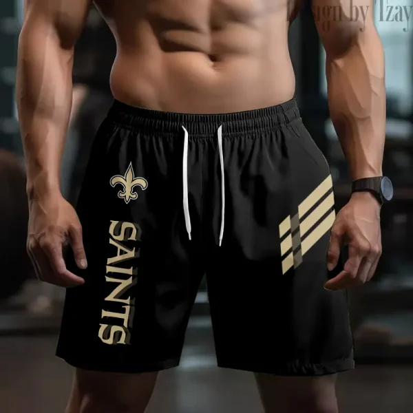 New Orleans Saints Casual Men's Drawstring Shorts Trending 2025 BGSHORT498 - Image 2