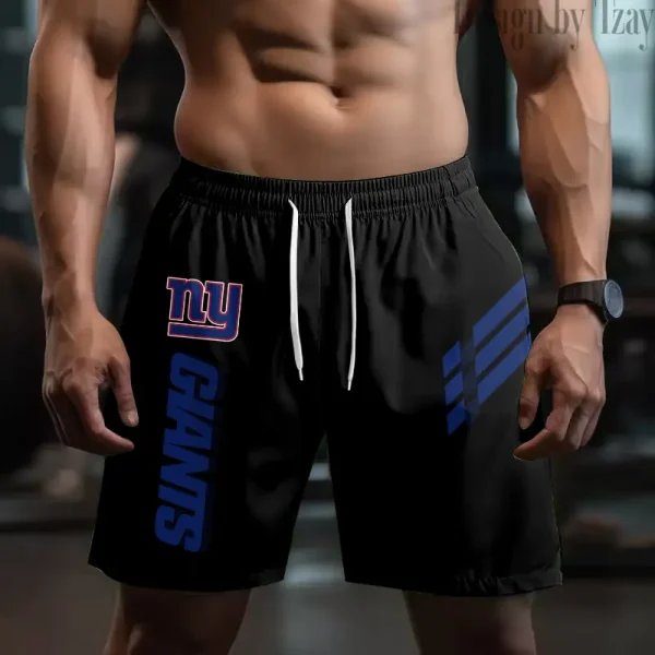 New York Giants Casual Men's Drawstring Shorts Trending 2025 BGSHORT499 - Image 2