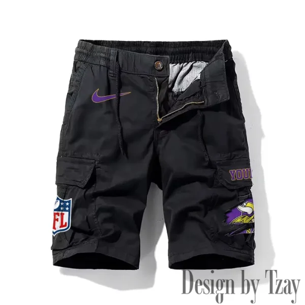 Minnesota Vikings Men's Casual Shorts Style 2025 SPTMCS021 - Image 2