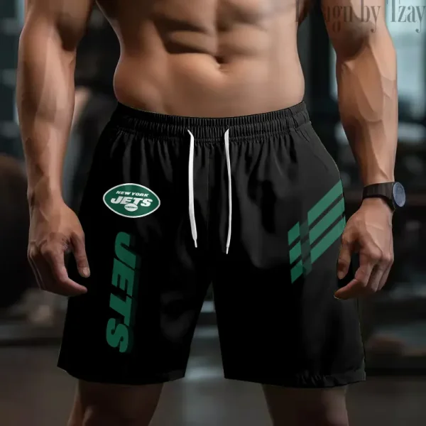 New York Jets Casual Men's Drawstring Shorts Trending 2025 BGSHORT500 - Image 2