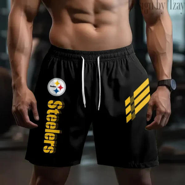 Pittsburgh Steelers Casual Men's Drawstring Shorts Trending 2025 BGSHORT502 - Image 2