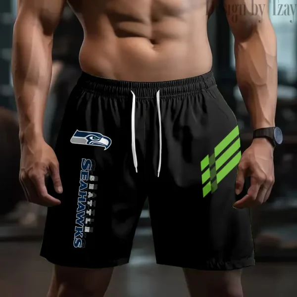 Seattle Seahawks Casual Men's Drawstring Shorts Trending 2025 BGSHORT504 - Image 2