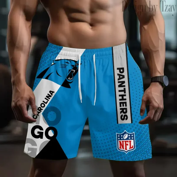 Carolina Panthers Casual Men's Drawstring Shorts Trending 2025 BGSHORT512