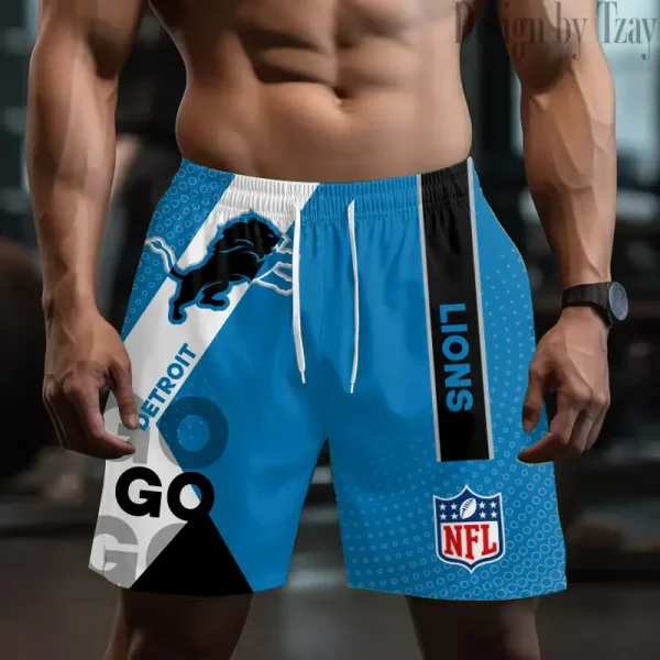 Detroit Lions Casual Men's Drawstring Shorts Trending 2025 BGSHORT518