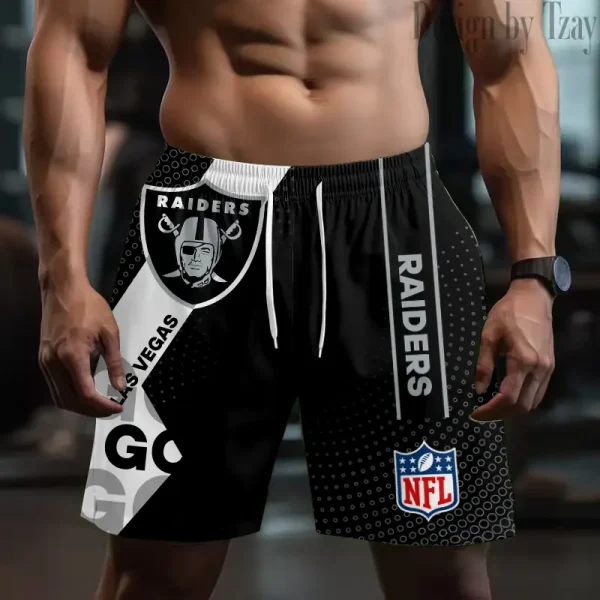 Las Vegas Raiders Casual Men's Drawstring Shorts Trending 2025 BGSHORT524