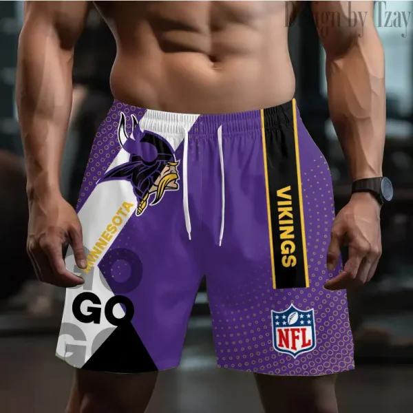 Minnesota Vikings Casual Men's Drawstring Shorts Trending 2025 BGSHORT528