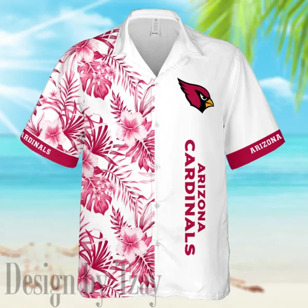 Arizona Cardinals Casual Men's Hawaiian Shirt And Shorts 3D Printed New AZHWS1121 - Image 2