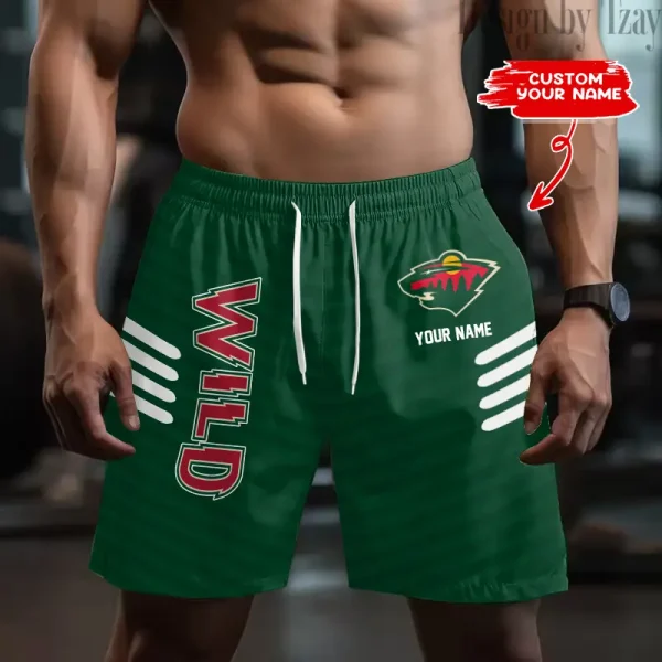 Minnesota Wild Men's Shorts Sport Lightweight Casual Workout style 2025 BGSHORT551