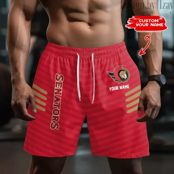 Ottawa Senators Men's Shorts Sport Lightweight Casual Workout style 2025 BGSHORT558