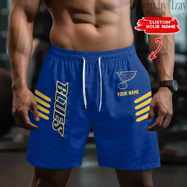 St. Louis Blues Men's Shorts Sport Lightweight Casual Workout style 2025 BGSHORT563