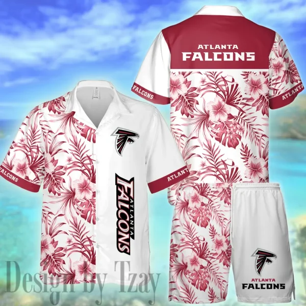 Atlanta Falcons Casual Men's Hawaiian Shirt And Shorts 3D Printed New AZHWS1122