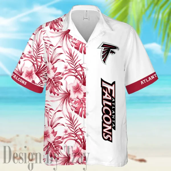 Atlanta Falcons Casual Men's Hawaiian Shirt And Shorts 3D Printed New AZHWS1122 - Image 2