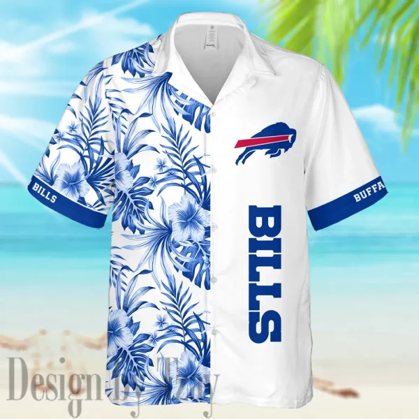 Buffalo Bills Casual Men's Hawaiian Shirt And Shorts 3D Printed New AZHWS1124 - Image 2
