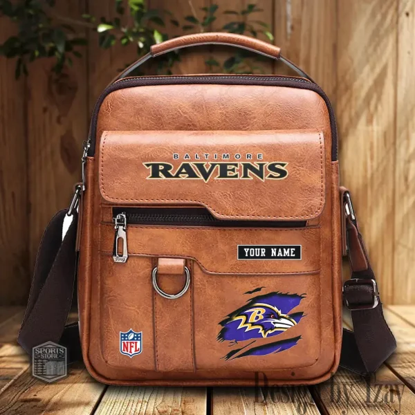 Baltimore Ravens Leather Basic Balo New Design 2025 SPTBALO003 - Image 3