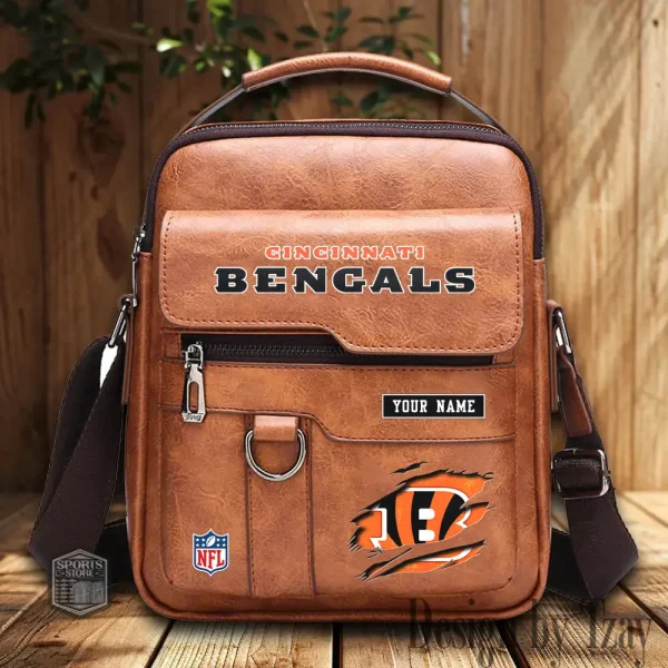 Cincinnati Bengals Leather Basic Balo New Design 2025 SPTBALO007 - Image 2