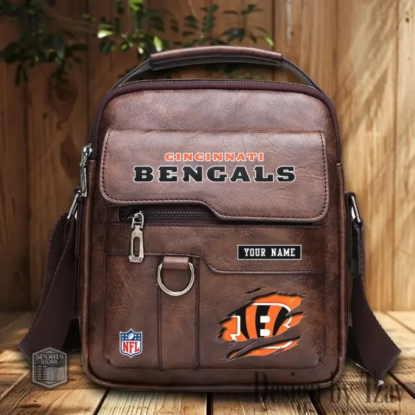Cincinnati Bengals Leather Basic Balo New Design 2025 SPTBALO007 - Image 3