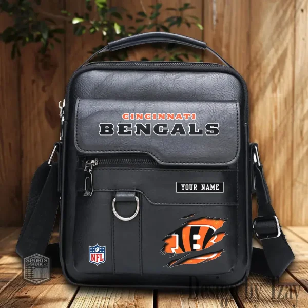 Cincinnati Bengals Leather Basic Balo New Design 2025 SPTBALO007