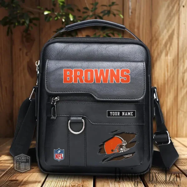 Cleveland Browns Leather Basic Balo New Design 2025 SPTBALO008