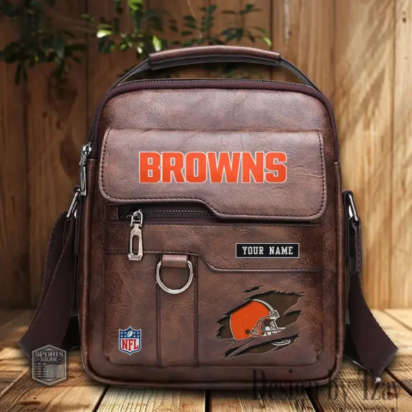 Cleveland Browns Leather Basic Balo New Design 2025 SPTBALO008 - Image 3
