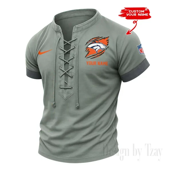 Denver Broncos Men Casual Lace-up Short Sleeve T-shirt New Design 2025 SPTMLUSTS138 - Image 3