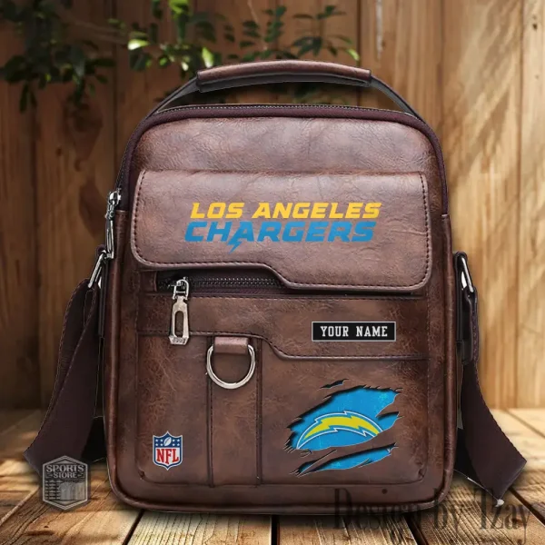 Los Angeles Chargers Leather Basic Balo New Design 2025 SPTBALO018 - Image 2