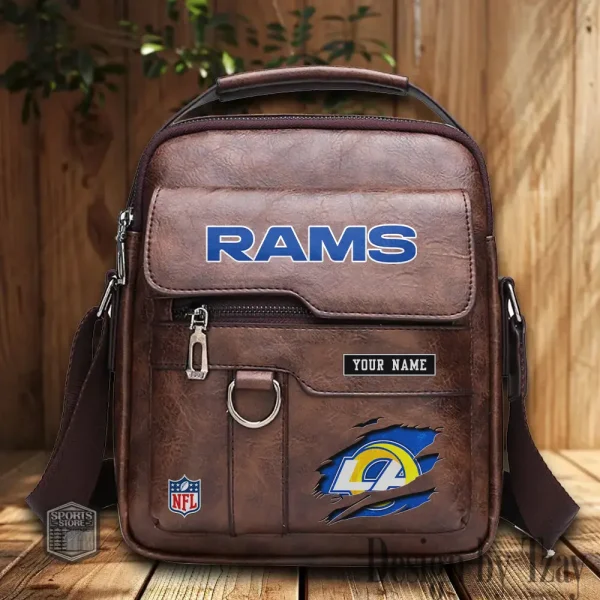 Los Angeles Rams Leather Basic Balo New Design 2025 SPTBALO019 - Image 3