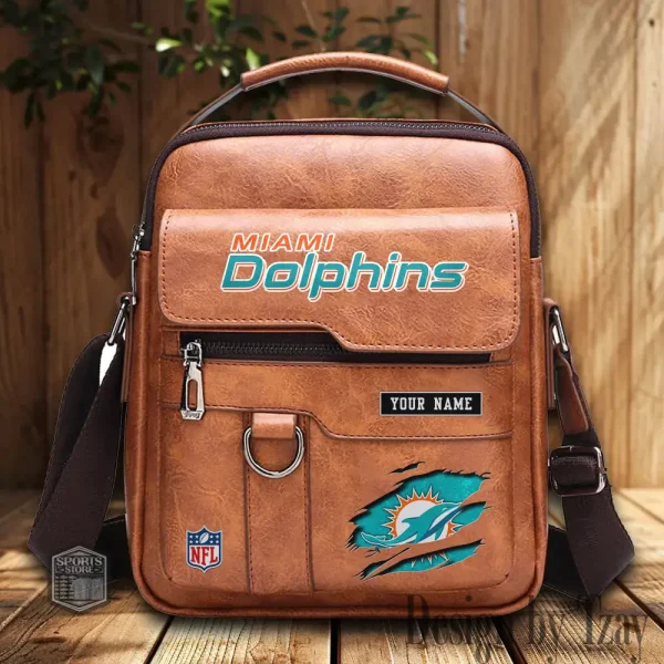 Miami Dolphins Leather Basic Balo New Design 2025 SPTBALO020 - Image 3