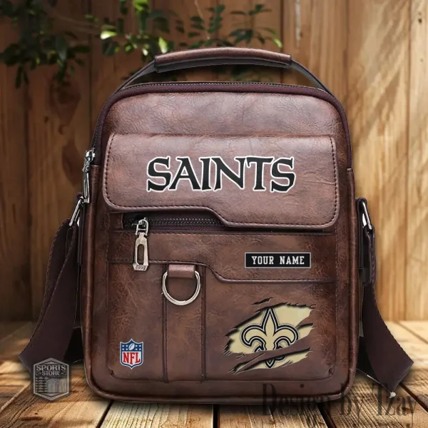 New Orleans Saints Leather Basic Balo New Design 2025 SPTBALO023