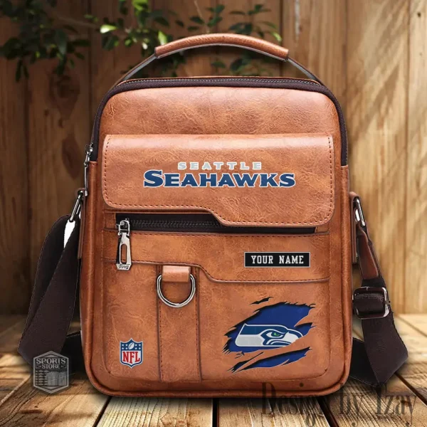 Seattle Seahawks Leather Basic Balo New Design 2025 SPTBALO029 - Image 3