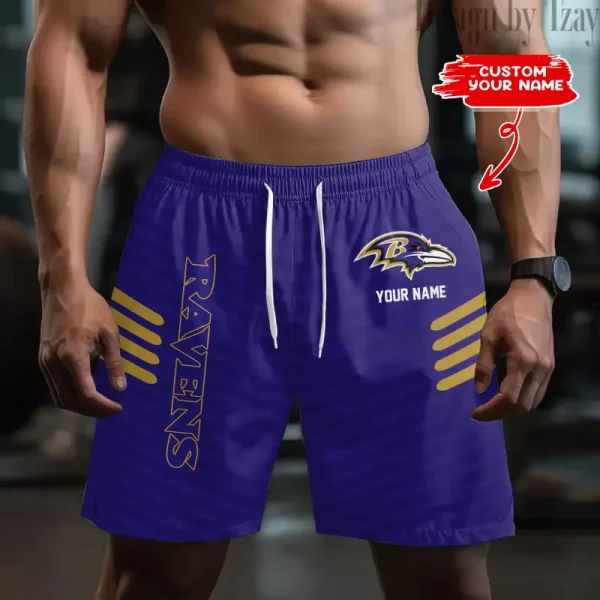 Baltimore Ravens Men's Shorts Sport Lightweight Casual Workout style 2025 BGSHORT575