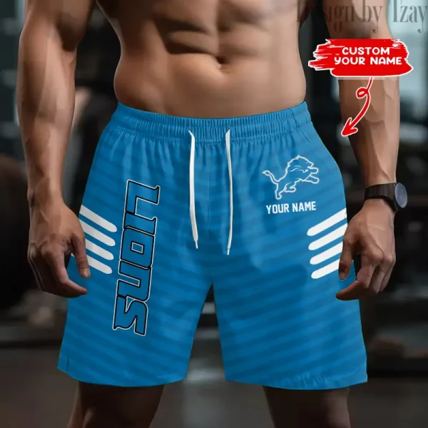 Detroit Lions Men's Shorts Sport Lightweight Casual Workout style 2025 BGSHORT583