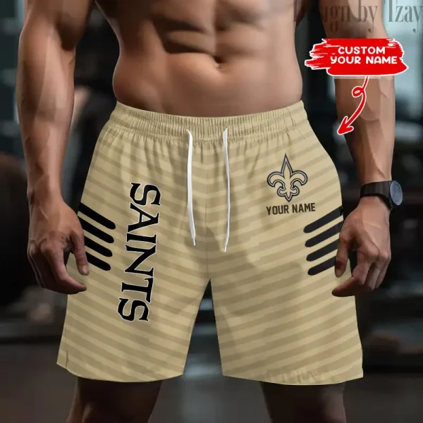 New Orleans Saints Men's Shorts Sport Lightweight Casual Workout style 2025 BGSHORT595