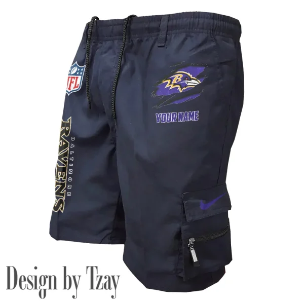 Baltimore Ravens Pocket Pants Military Style Tactical Shorts New 2025 AZMSHORT142
