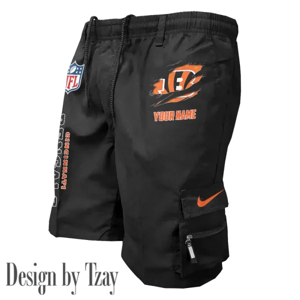 Cincinnati Bengals Pocket Pants Military Style Tactical Shorts New 2025 AZMSHORT146