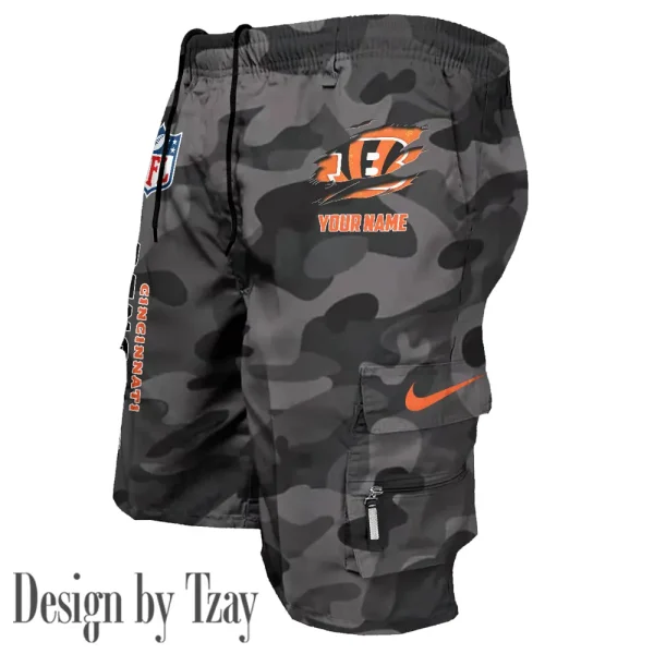 Cincinnati Bengals Pocket Pants Military Style Tactical Shorts New 2025 AZMSHORT146 - Image 3