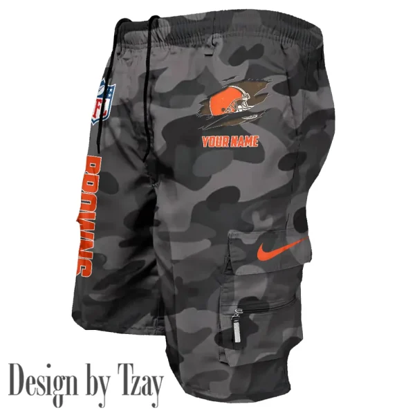 Cleveland Browns Pocket Pants Military Style Tactical Shorts New 2025 AZMSHORT147