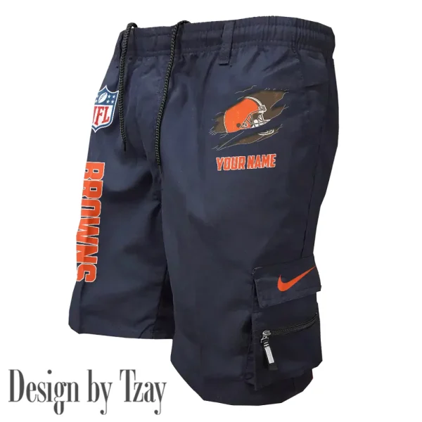 Cleveland Browns Pocket Pants Military Style Tactical Shorts New 2025 AZMSHORT147 - Image 3