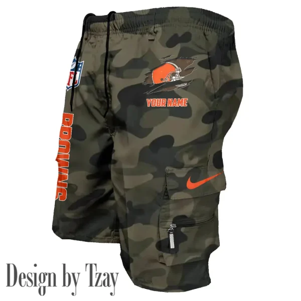 Cleveland Browns Pocket Pants Military Style Tactical Shorts New 2025 AZMSHORT147 - Image 4