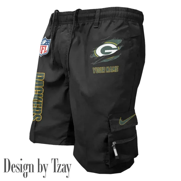 Green Bay Packers Pocket Pants Military Style Tactical Shorts New 2025 AZMSHORT151 - Image 2