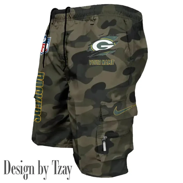 Green Bay Packers Pocket Pants Military Style Tactical Shorts New 2025 AZMSHORT151 - Image 3