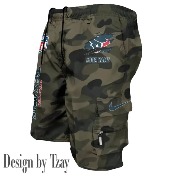 Houston Texans Pocket Pants Military Style Tactical Shorts New 2025 AZMSHORT152