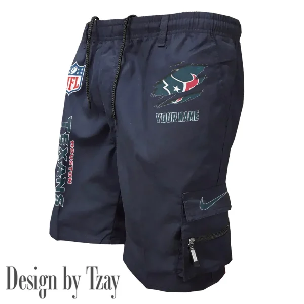 Houston Texans Pocket Pants Military Style Tactical Shorts New 2025 AZMSHORT152 - Image 3
