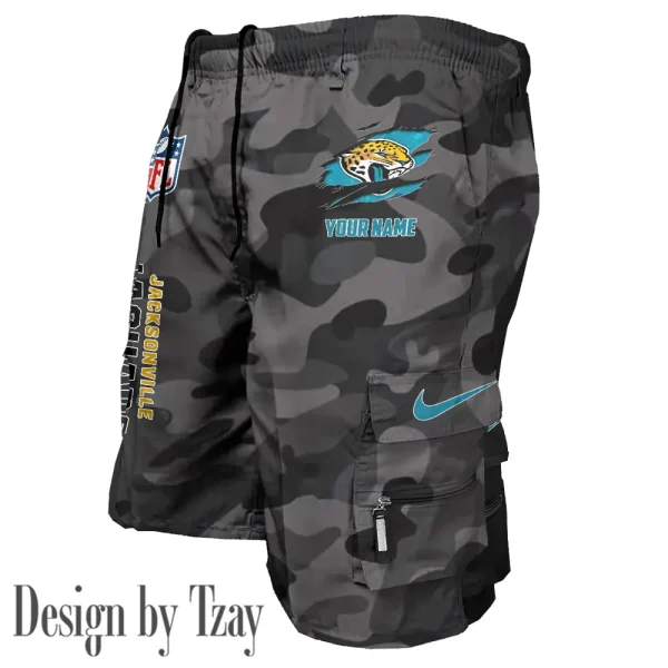 Jacksonville Jaguars Pocket Pants Military Style Tactical Shorts New 2025 AZMSHORT154 - Image 3