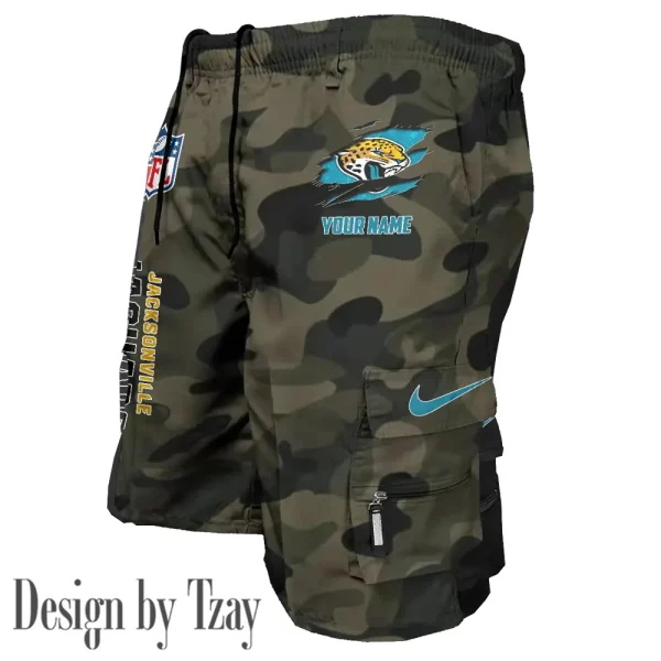 Jacksonville Jaguars Pocket Pants Military Style Tactical Shorts New 2025 AZMSHORT154 - Image 4