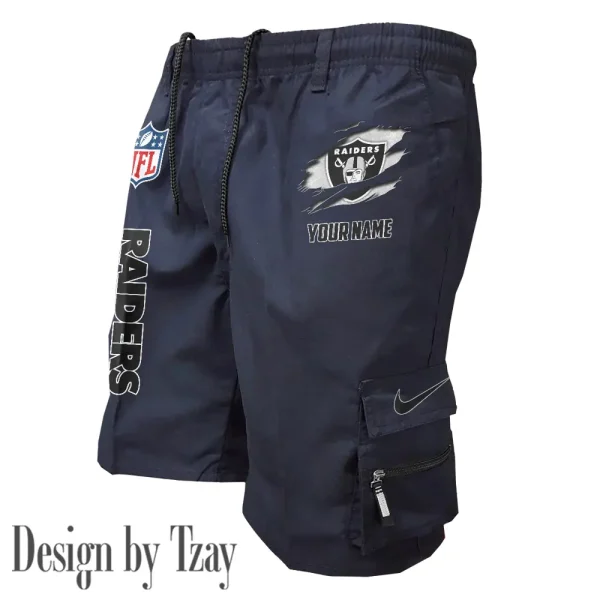 Las Vegas Raiders Pocket Pants Military Style Tactical Shorts New 2025 AZMSHORT156 - Image 2