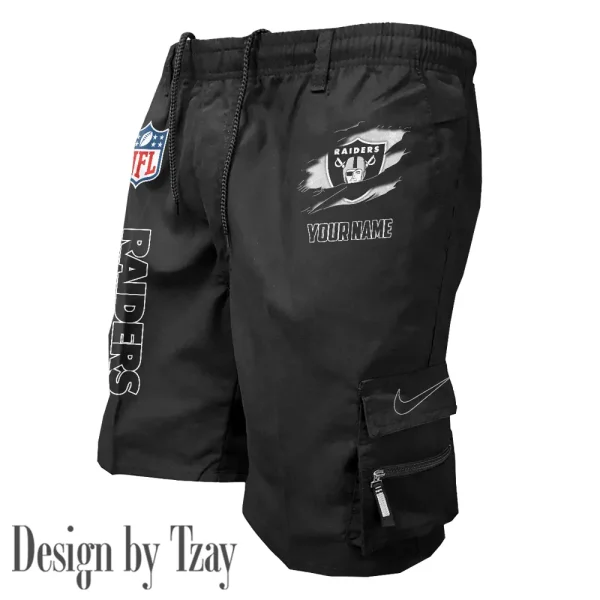 Las Vegas Raiders Pocket Pants Military Style Tactical Shorts New 2025 AZMSHORT156 - Image 4