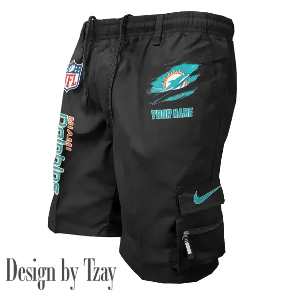 Miami Dolphins Pocket Pants Military Style Tactical Shorts New 2025 AZMSHORT159