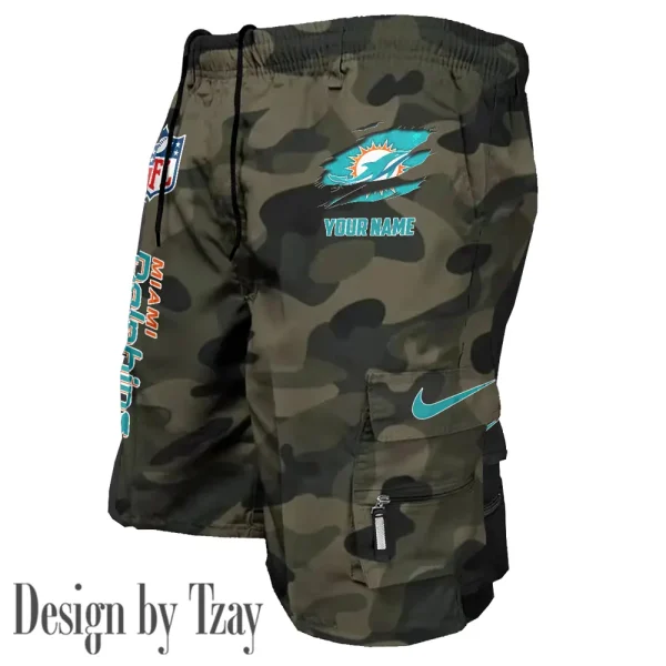 Miami Dolphins Pocket Pants Military Style Tactical Shorts New 2025 AZMSHORT159 - Image 2