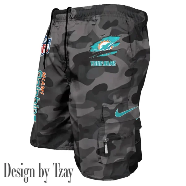 Miami Dolphins Pocket Pants Military Style Tactical Shorts New 2025 AZMSHORT159 - Image 3